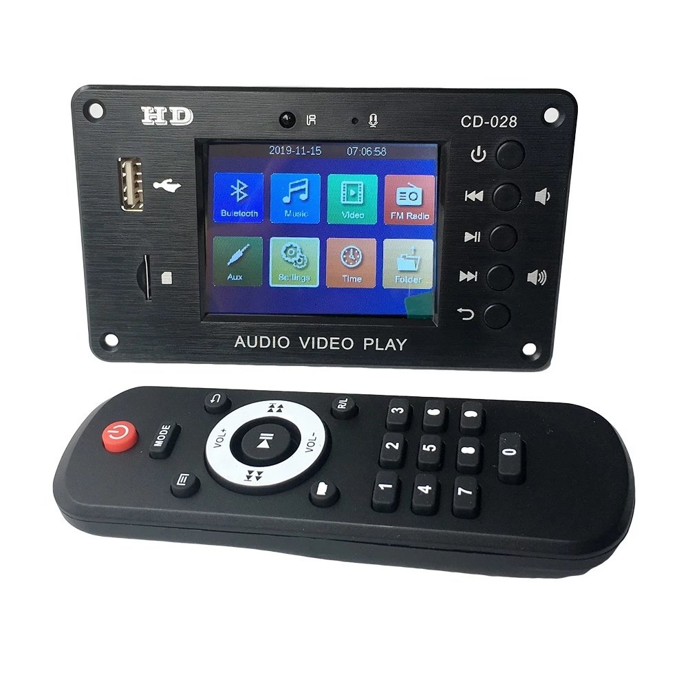 MP3 Decoder Board 5.0 Stereo Audio Receiver HD Video Player FLAC WAV APE Decoding FM Radio USB TF For Car Amplifier